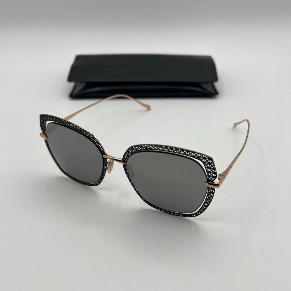 Bolon Oversized Aviator Sunglasses Womens Gold Metal Gray Lens BL8036 UV400
